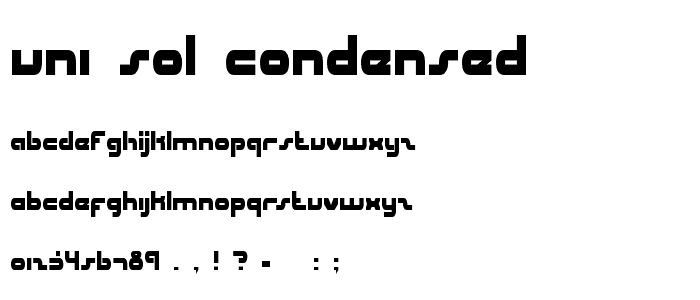 uni-sol condensed font